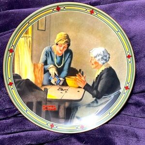 Knowles Norman Rockwell Collectable Plate A Families Full Measure